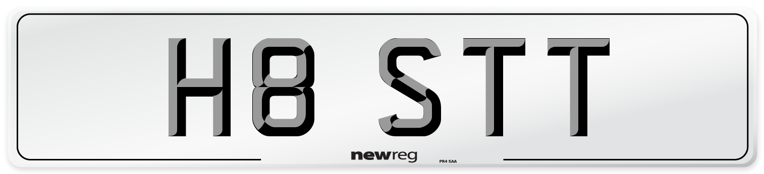 H8 STT Number Plate from New Reg
